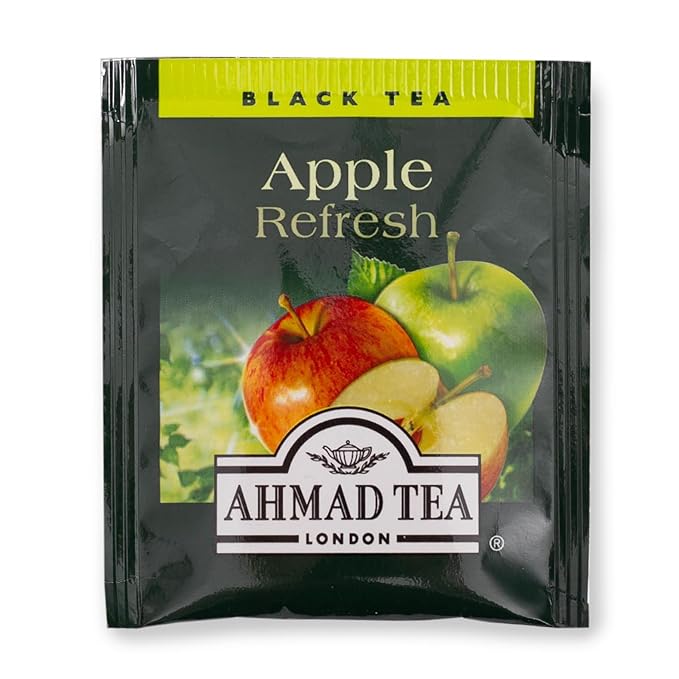 Ahmad Tea Apple Refresh Black Tea, 20-Count Tea Bags (Pack of 6)