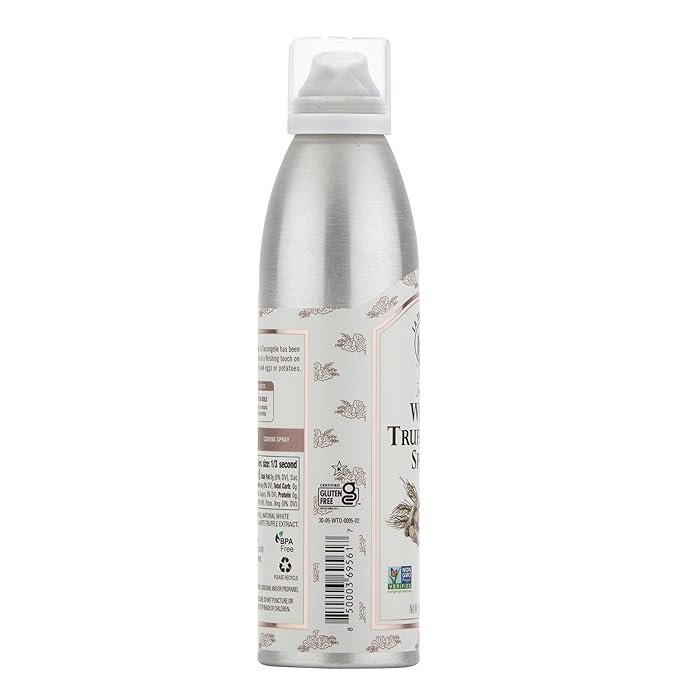 La Tourangelle, White Truffle Cooking Spray, Complex Gourmet Earthy Flavor for Spraying on Pasta, Popcorn, Vegetables, Potatoes, and More, 5 Fl Oz