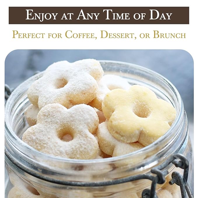 Fratelli Fiori Canestrelli Gourmet Cookies - Authentic Italian Shortcrust Pastry Biscuits Dusting with Icing Sugar - Delicious Sweet Butter Cookies Ideal for Tea Time, Coffee Breaks & Gifting - 2 Pack