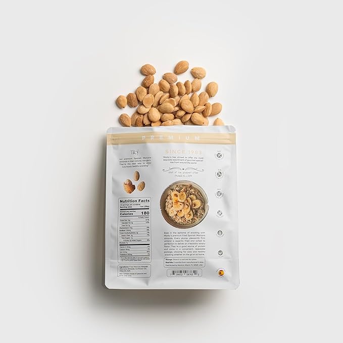 MARKY'S Fried and Salt Marcona Almonds Nuts form Spain - 1 lb / 453 g