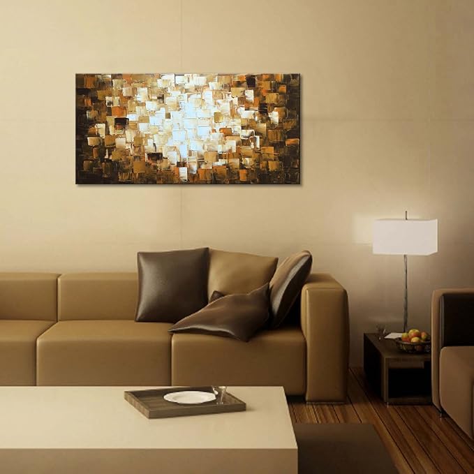 Textured Abstract Oil Paintings on Canvas Modern Art Decor for Wall