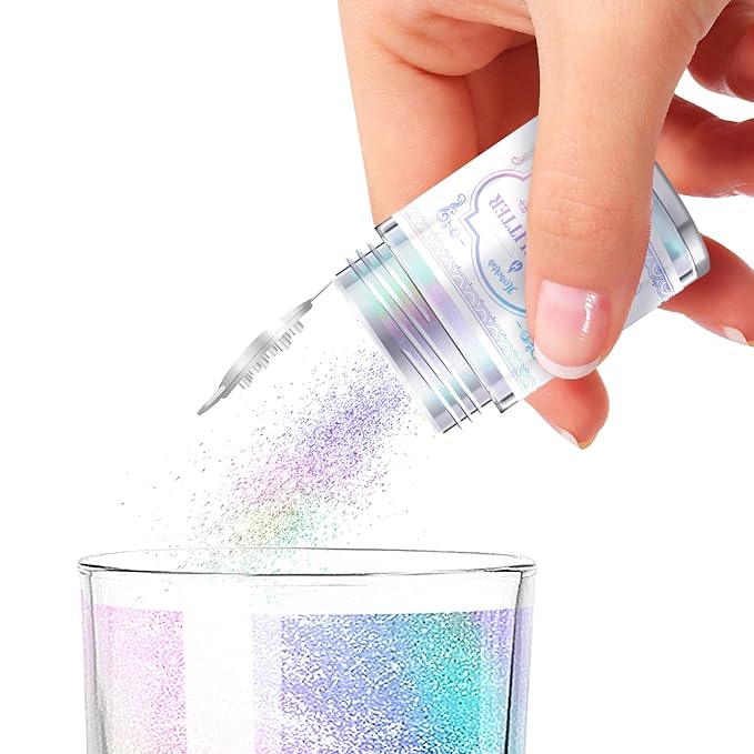 Iridescent Edible Glitter ??5g Rainbow Luster Dust Drink Glitter, Food Grade Shimmer Powder for Cocktails, Cakes, Beverages, Chocolate & Candy