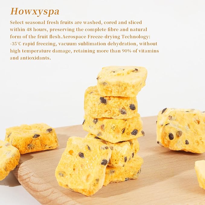Freeze-Dried Passion Fruit Chunks 3.6 oz ,Sugar Free,No Additives,Fruit slice tea