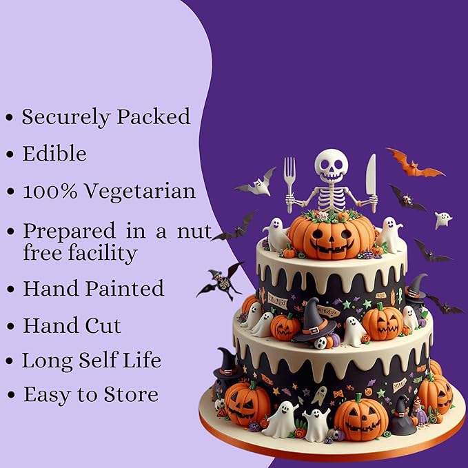 Confect Mix Ghost Black, Midnight Blue & Lime Green Pearl Sprinkles | Black witch Hats & Silver Bats Sprinkles Mix | Hallloween Sprinkles | Batty Witch Brew Sprinkles - 2 Oz