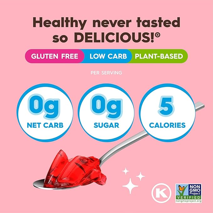 Simply Desserts Sugar-Free Strawberry Jel, 6-Pack ??Vegan Dessert, Keto Snacks, Diabetic Friendly & Kosher, 1.7 Oz Ea
