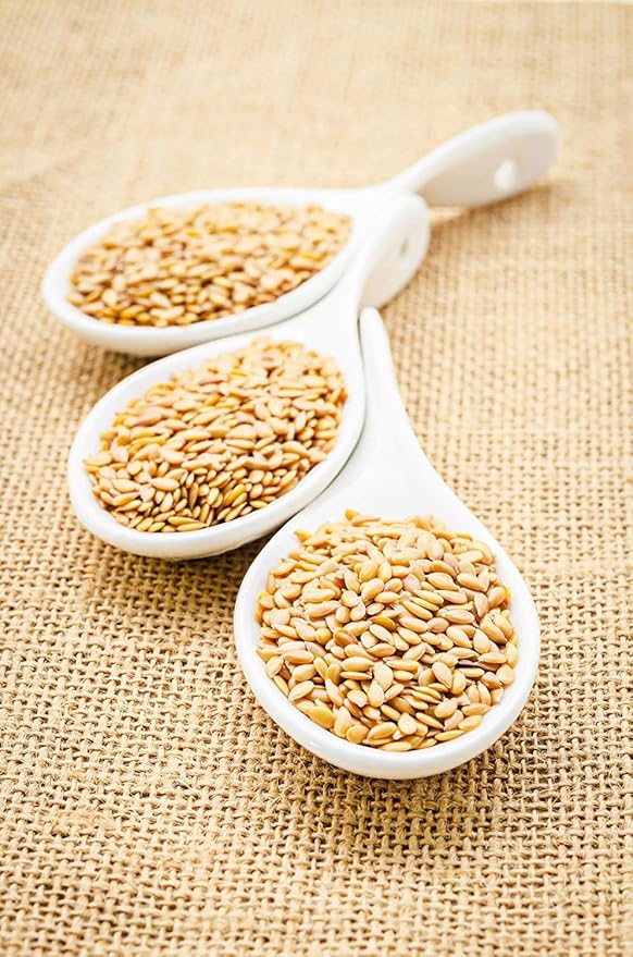 Food to Live Organic Golden Flax Seeds, 5 Pounds ??Whole Raw, Non-GMO, Kosher, Vegan, Bulk. Rich in Omega-3 Fatty Acids, Protein, Dietary Fiber. Great for Smoothies, Salads, Granola, & Baked Goods.