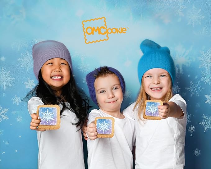 Snowflake Cookies Frozen in Individually Wrapped Snowfake Winter themed Theme Party Favors 24 Pack Bulk for Kids Birthday Party Sugar Cookie Blue White Purple