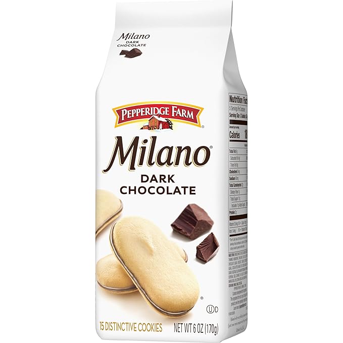 Pepperidge Farm Milano Dark Chocolate Cookies, 6 OZ Bag (15 Cookies)