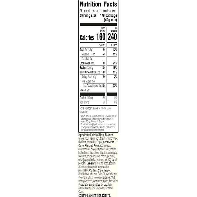 Betty Crocker Delights Super Moist Carrot Cake Mix, 13.25 oz