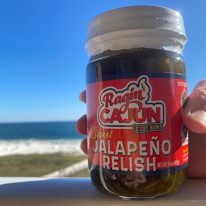 Ragin' Cajun Flavorful Charcuterie Condiment Trio - 1 Jalapeño Relish 15 oz, 1 Jalapeño Slice 14 oz, 1 Spicy Pickle 12 oz, Authentic Louisiana Variety Pack