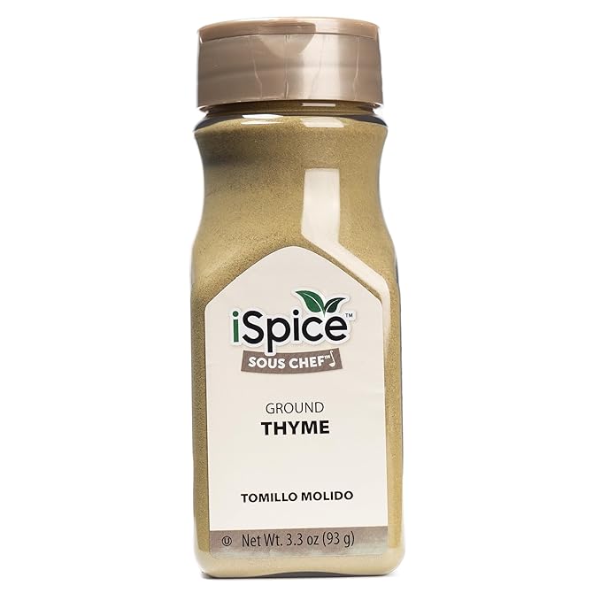 iSpice Thyme fresh Seasonings and Spices for Cooking, 3.3 Ounce dried thyme herb Seasoning, Fine Ground thyme fresh thyme dry Seasoning (93g - Pack Of 1) | iSpice
