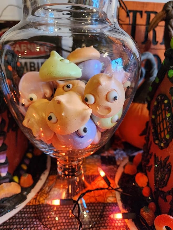 Weraru Small Candy Eyeballs Eye Ball Sweets Cake Cupcake Toppers Cookie Dessert Sprinkles Decorations Birthday Party Supplies 4.2Ounce