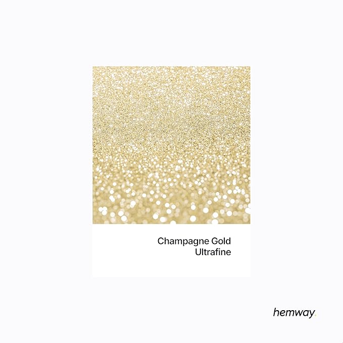 Hemway Premium Glitter Shaker - Champagne Gold | 130g Ultrafine Metallic Flake Sequins for Resin & Epoxy Crafts | Craft Supplies for Tumblers, Festival, Art