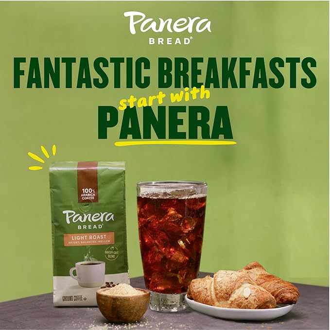 Panera Caramel Light Roast, Ground Coffee, Flavored Coffee, Bagged 12oz, Pack of 6