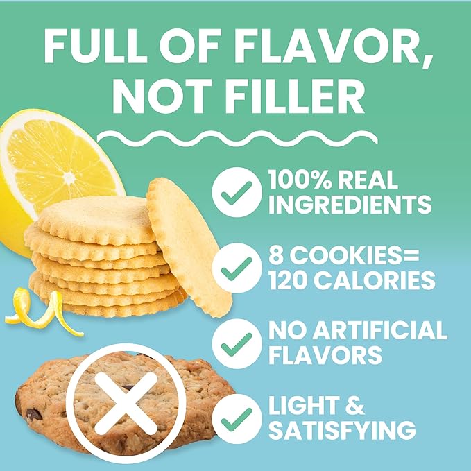 Dewey's Bakery Lemon Moravian Style Cookie Thins, Bakery Fresh with Real Simple Ingredients, Low Calorie Snack, No Artificial Flavors, Synthetic Colors or Preservatives, 9oz (Pack of 3)