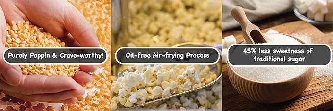CHEF POPPIN Asian-Style Gourmet Flavored Popcorn, Non-GMO Corn, All Natural, Oatly's Oatmilk & Chocolate 120g, 4.23 oz