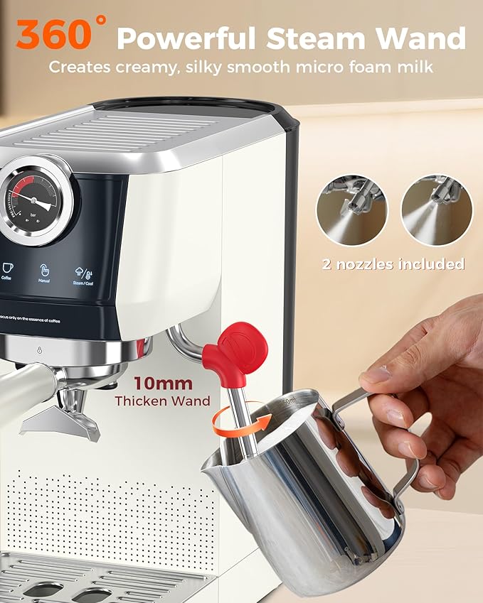 Tuni [?ë«?ë®?ë?ë®?ë?ë?ë? E2 58mm Dual Boiler Espresso Machine, 20 Bar UKLA Pump Espresso Maker with PID NTC System, Commercial Grade Stainless Steel Semi-automatic Coffee Machine, for Coffee Lovers