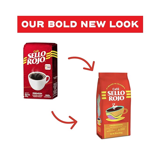 Cafì±?Sello Premium Colombian Coffee | Smooth & Flavorful | Low Acidity, No Bitter Aftertaste | 100% Colombian Medium Roast Ground Coffee | Cafì±?de Colombia | 16 Ounce (Pack of 3)