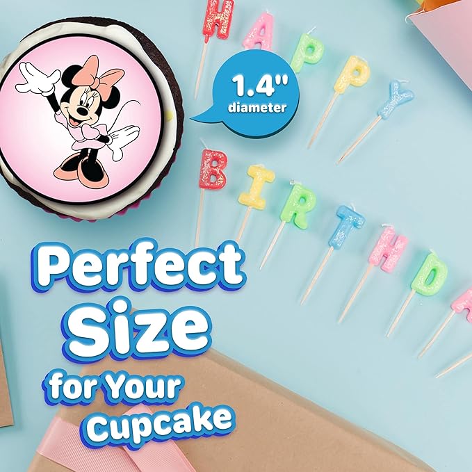 30 x Edible Cupcake Toppers ??Baby Mouse Inspired Collection of Edible Cake Decorations | Uncut Edible on Wafer Sheet