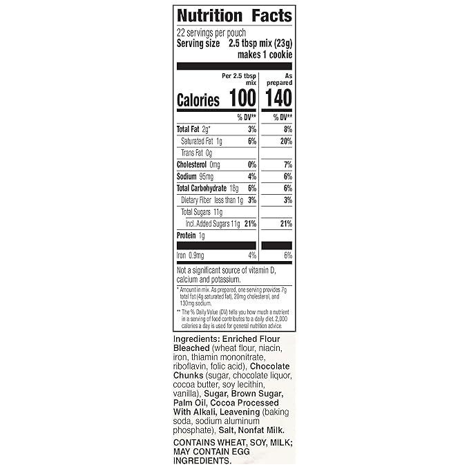 Betty Crocker Double Chocolate Chunk Cookies, Cookie Baking Mix, 17.5 oz (Pack of 12)