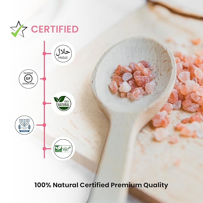 Pink Pantry Himalayan Pink Salt, 100% Pure Himalayan Salt, Non-GMO, Kosher Certified, No Additives, Ideal for Cooking, Seasoning & Gourmet Dishes, Rich in Trace Minerals, 5lb Jar, Coarse Grain