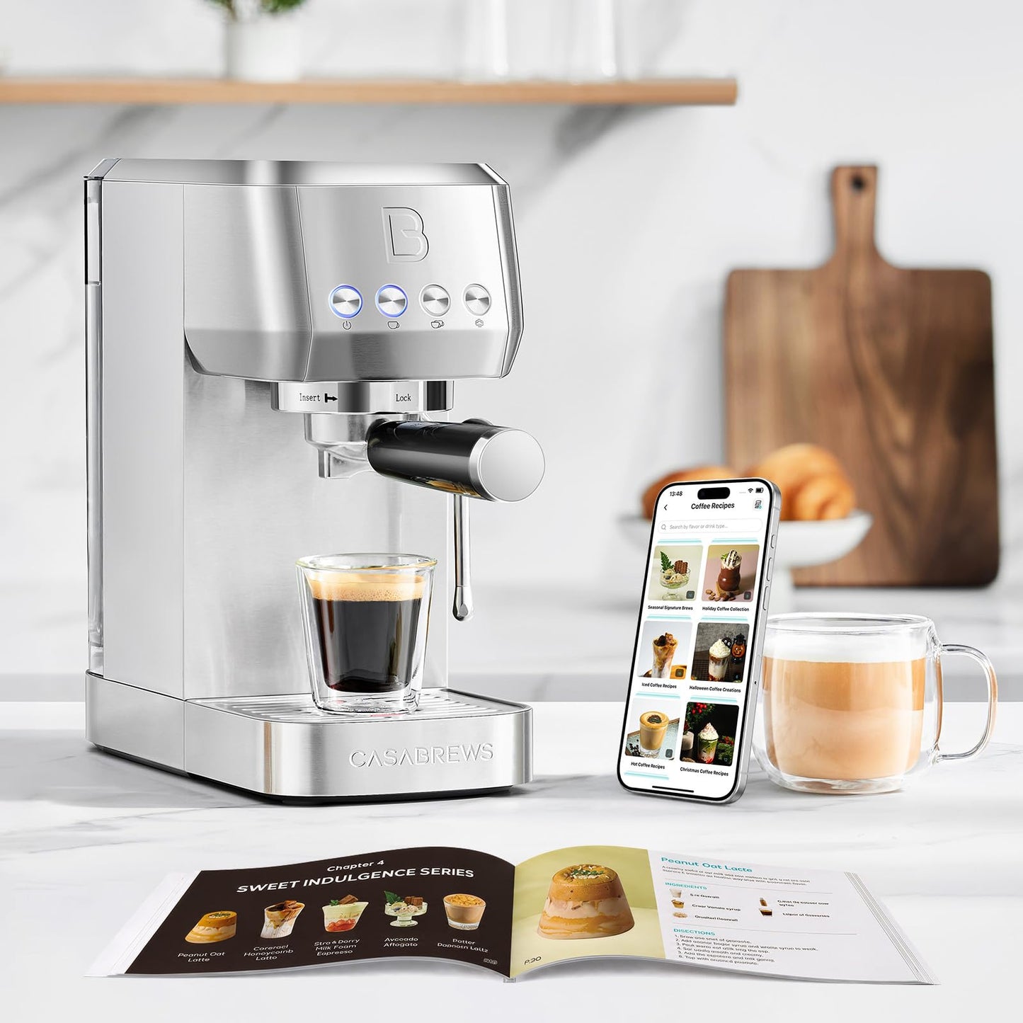 CASABREWS 3700 Essential Stainless Steel Espresso Machine with Steam Wand