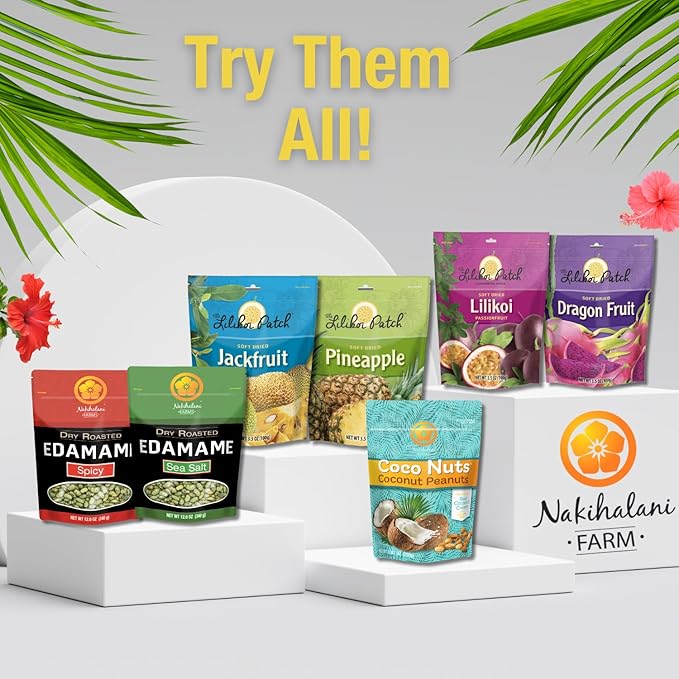 Dry Roasted Edamame Beans Snack by Nakihalani Farm ??Sea Salt (12 oz) Non-GMO Crunchy Soybeans Plant-based High Protein Snack for Adults & Kids Gluten-Free, Nut-Free, Vegan Snack in Resealable Bag