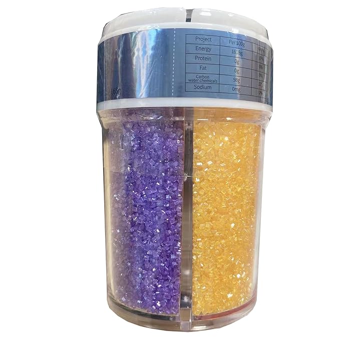 Sentovac 4-Colors Sanding Sugar for Baking Edible Sparkling Sugar Sprinkles Coarse Sugar Crystals for Baking Cake Cookie Cupcake Topper Ice Cream Decoration Supplies竊늁urple Yellow Green Pink竊?"<div>