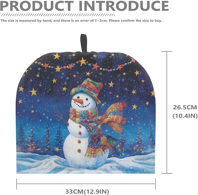 Christmas Snowman Teapot Insulation Cover Small Tea Pot Cover for Keeping Warm Teapot Dust Protector for Kitchen Accessories British Teapot Covers for Gifts Tea Cozies Covers