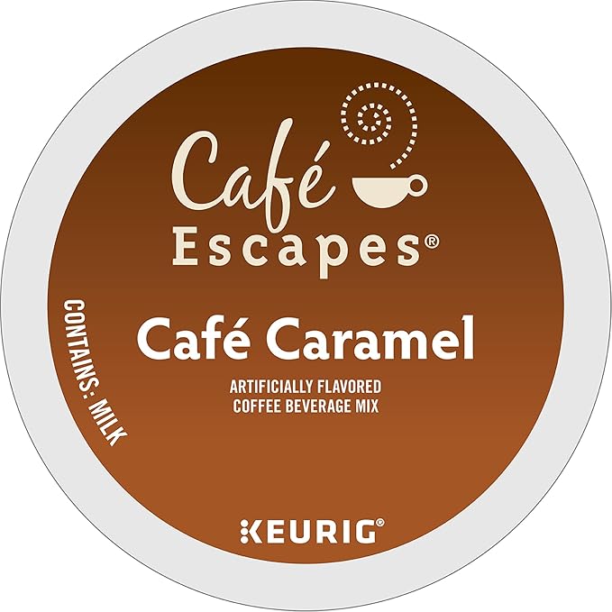 Café Escapes Café Caramel Coffee Beverage, Single-Serve K-Cup Pods, 60 Count