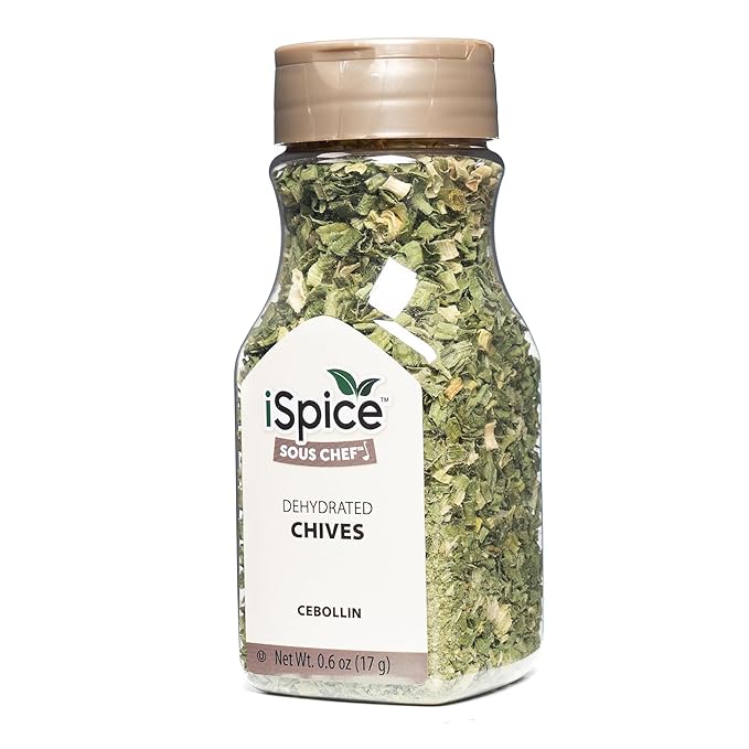 iSpice PREMIUM FRAGRANT CHOPPED CHIVES | Pure and Fresh, Aromatic |Essential Kitchen Herbs |0.60 oz (17g)