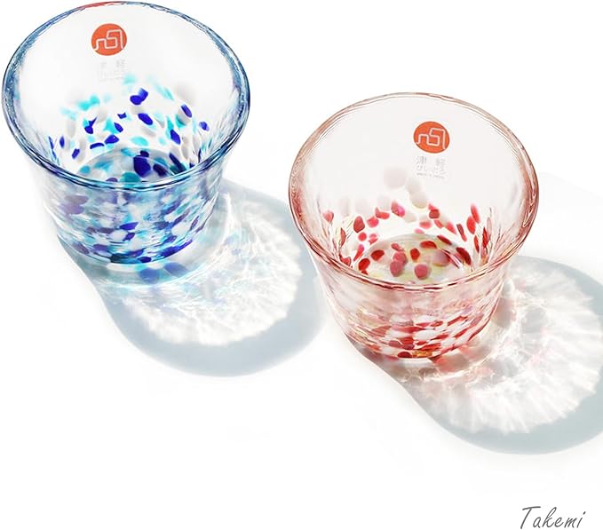 Japanese Handcrafted Sake Cups – Exquisite Artisan Glassware for Cold Sake & Shochu, Elegant Drinkware for Any Occasion, Made in Japan (Spring & Summer Dew, Sake Glass (2.5 fl oz))