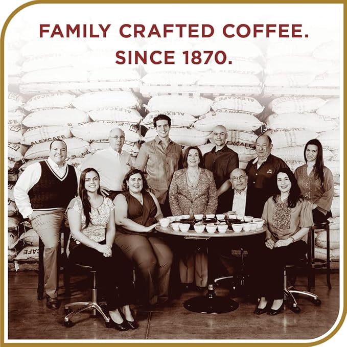 Don Francisco's Premium Vanilla Nut Medium Roast Ground Coffee - 100% Arabica Beans, Perfect for Drip, Pour Over, and French Press - Carefully Sourced, Family-Crafted Since 1870 (12 oz Bag)