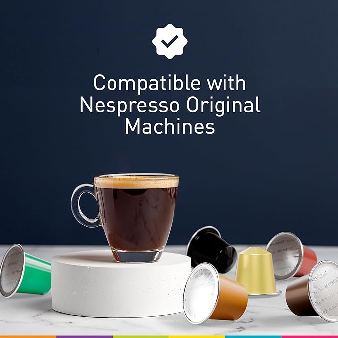 Bestpresso Coffee for Nespresso Original Machine 120 Aluminum pods Certified Genuine Espresso Decaffeinato Blend(Medium Intensity)Pods Compatible with Nespresso Original 60 Days Satisfaction Guarantee