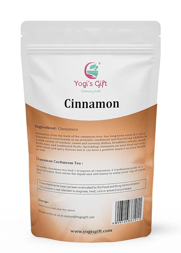 Crushed Cinnamon Bark 1 LB | Bulk Cinnamon Stick Pieces/Chips For Tea, Cooking | Rich Aroma and Great Flavour | Premium Grade Cinnamon by Yogi's Gift®