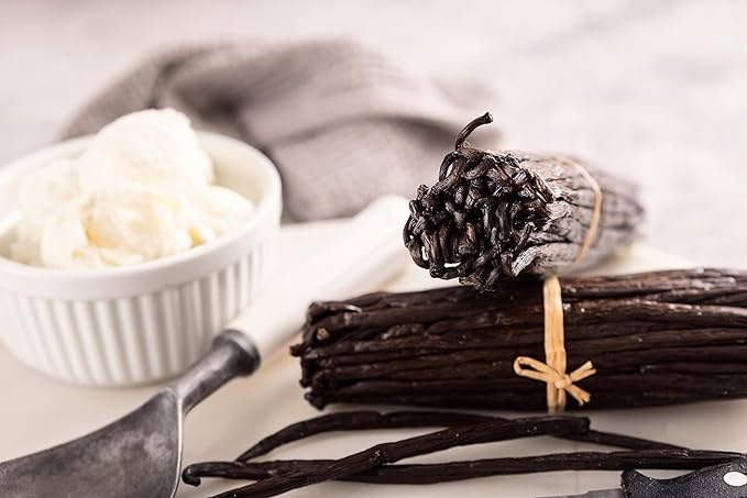 25 Vanilla Beans - Whole Extract Grade B Pods for Baking, Homemade Extract, Brewing, Coffee, Cooking - Tahitian