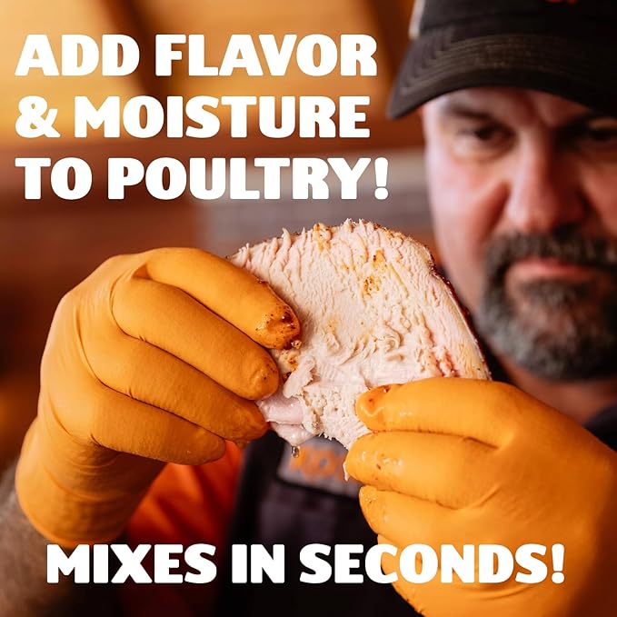 Kosmos Q Cajun Turkey Soak & Brine, Fiery Brown Sugar & Worcestershire Spice Blend for Whole Bird, Breasts, Legs, Roasting, Smoking, Frying, Locks In Moisture, Deep Flavor, Simple Prep, 16 Oz Bag
