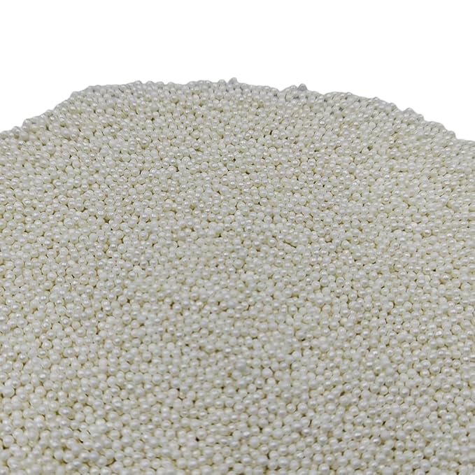 Homankit White Nonpareils Sprinkles Edible Cookie Decorations Mini Pearls for Decorating Cake, Baking, Cupcake Toppers, Ice Cream, Donuts 3.88 Ounce