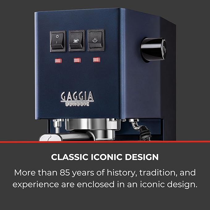 Gaggia RI9380/50 Classic Evo Pro Espresso Machine, Classic Blue, Small