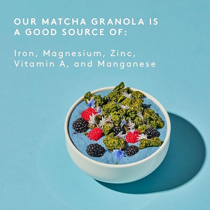 Matchaful - Original Matcha Granola - Activated, Grain Free, Organic Ingredients - Vegan, No Refined Sugar, No GMO - Gluten Free Granola Mixed with our Hikari Single Origin Matcha - 8oz Bag, 6pk