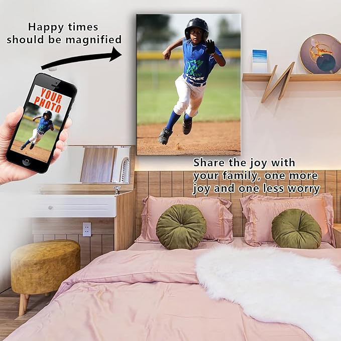 Personalized Custom Canvas Prints, Photo on Canvas Transform Your Photos into Stunning Framed Wall Art-Digitally Printed Photo to Canvas - Ideal for Home Decor, Gifts (24L?쐘36W" 60x90cm)
