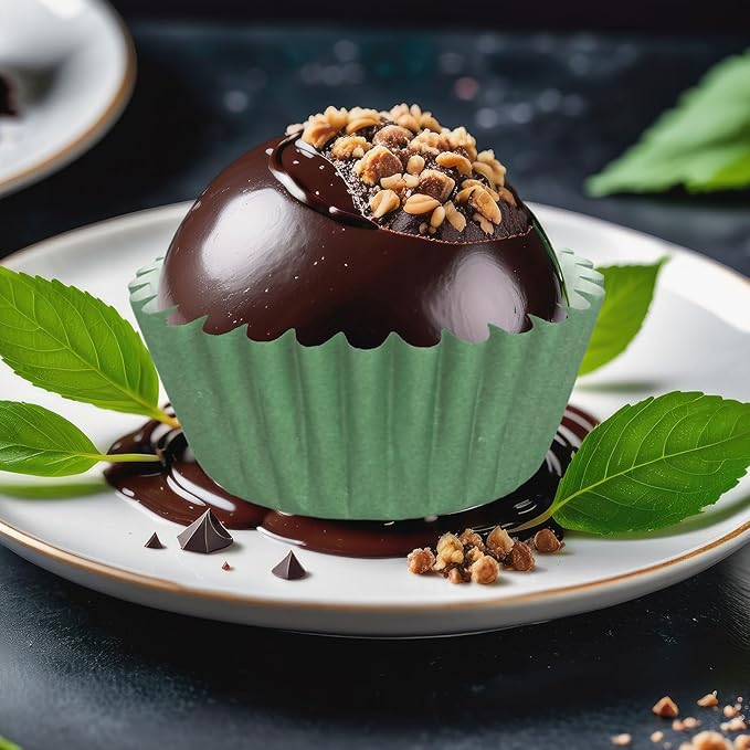 Whaline 600Pcs Mini Sage Green Cupcake Liners Gradient Green Wedding Baking Cups Cupcake Wrappers Muffin Liners for Baby Shower Wedding Bridal Showers Birthday Party Decorations