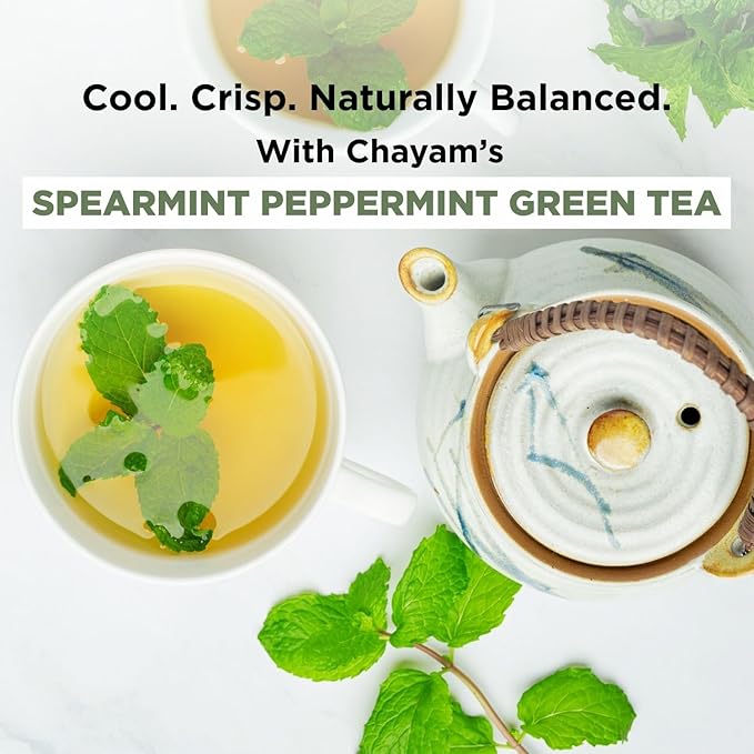 Chayam Moroccan Mint Green Tea ??35g Each | Premium Green Tea| 100% Natural Ingredients and No Added Sugar- Pack of 2