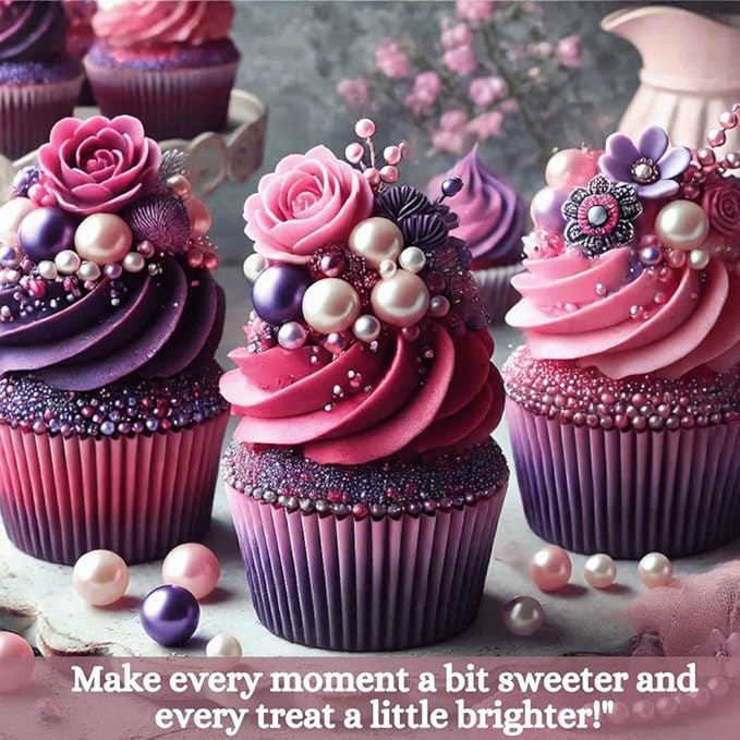 Confect Love Disco Balls Decorative Sprinkles ??Pink, Purple & Silver Candy Pearls for Cake Decorating, Cupcakes, Cookies & Desserts ??Edible Sprinkle Mix | Vegan, Gluten-Free, Nut-Free, Soy-Free, Dairy-Free, Palm Oil-Free- 4.2 Oz