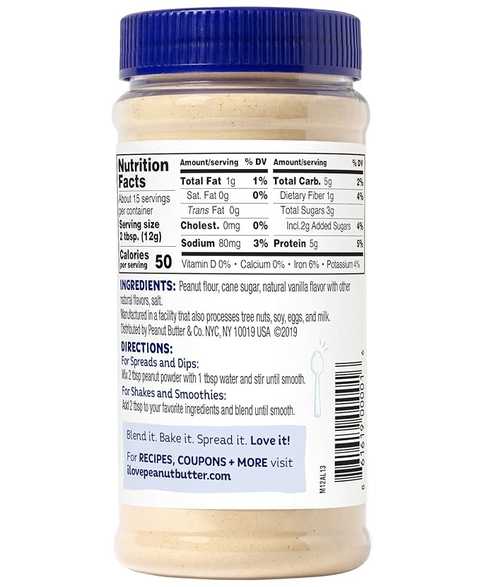 Peanut Butter & Co. Vanilla Peanut Powder, Non-GMO Project Verified, Gluten Free, Vegan, 6.5 Ounce (Pack of 6)