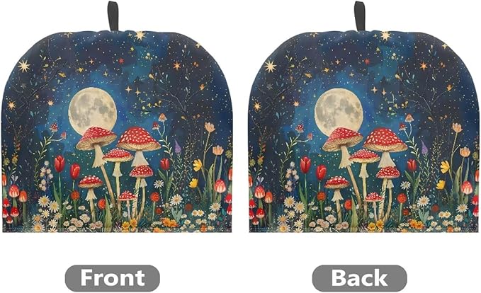 Mushrooms Moon Pattern Tea Cozy for Teapot Dome Teapot Cover Customized Teapot Covers with Handle Dust Cover Kitchen Kettle Dust Cover Can Hung and Folded Tea Pot Kitchen Decorative 竊뉰lue竊?"<div>