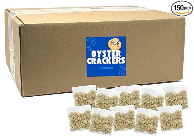 Oyster Crackers Individual Packages, Soup Crackers Oyster Crackers Bulk Pack of 150, Kosher Oyster Crackers