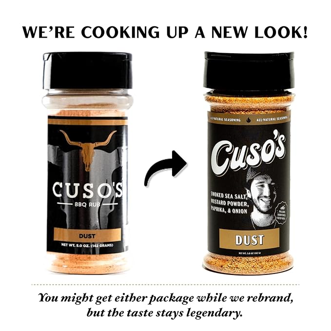 Cuso Cuts Dust BBQ Seasoning Rub - Steak Seasoning for Smoking, Grill. & Marinade - Spices for Steaks, Meat, Pork, Chicken, & Veggies - 1 Count BBQ Rubs - 5 oz bottle