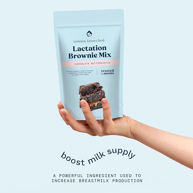 Lactation Cookies Mix - Chocolate Butterscotch Brownies Breastfeeding Cookie Supplement Support for Breast Milk Supply Increase - 24 ounces