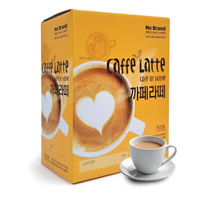 COELO Caffe Latte Coffee Mix 30Pack x 13g (Total 13.7oz) Premium Korean Instant Coffee Milk Sweetness Flavor Treats Individual Packets On-the-Go Camping K-Coffee Single Serve Sticks Easy Cut